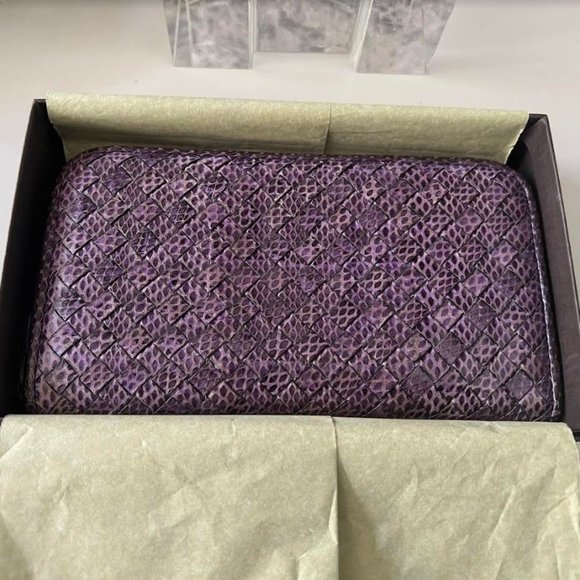 *BOTTEGA VENETA* Ayers Livrea Intrecciato Zip Around Continental Wallet in Box - Picture 4 of 7